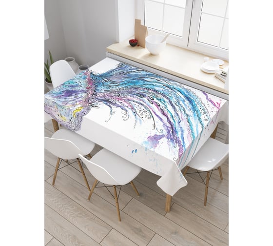 Прямоугольная скатерть JoyArty Жалящая медуза из сатена tc_22357_120x145 1