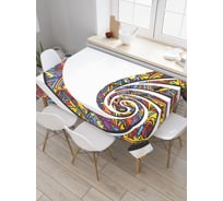 Прямоугольная скатерть JoyArty Модерные завитки из сатена tc_21757_120x145