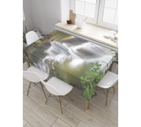 Прямоугольная скатерть JoyArty Двухъярусный водопад из сатена tc_32411_120x145