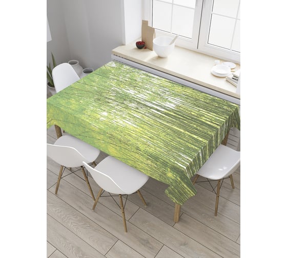 Прямоугольная скатерть JoyArty Густой солнечный лес из сатена tc_10018_120x145 1