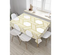 Прямоугольная скатерть JoyArty Золотое сплетение из сатена tc_33802_120x145