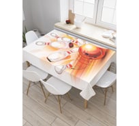 Прямоугольная скатерть JoyArty Кегли вразлет из сатена tc_38141_120x145