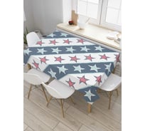 Прямоугольная скатерть JoyArty Звездные диагонали из сатена tc_5937_120x145