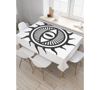 Прямоугольная скатерть JoyArty Солнечный глаз из сатена tc_19371_120x145