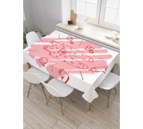 Прямоугольная скатерть JoyArty Ползунки для девочки из сатена tc_35124_120x145