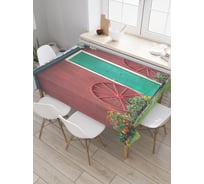 Прямоугольная скатерть JoyArty Дверь амбара из сатена tc_9786_120x145