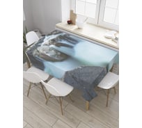 Прямоугольная скатерть JoyArty Множество водопадов из сатена tc_31627_120x145