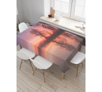 Прямоугольная скатерть JoyArty Деревья у реки из сатена tc_19670_120x145