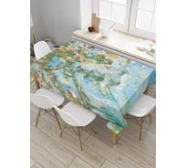 Прямоугольная скатерть JoyArty Садовый цвет из сатена tc_6053_120x145
