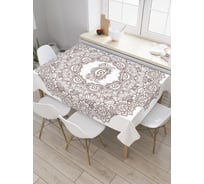 Прямоугольная скатерть JoyArty Глазастый узор из сатена tc_19351_120x145