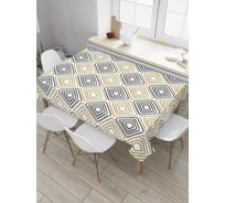 Прямоугольная скатерть JoyArty Многослойные ромбы из сатена tc_28887_120x145