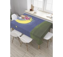Прямоугольная скатерть JoyArty Девочка и луна из сатена tc_32743_120x145