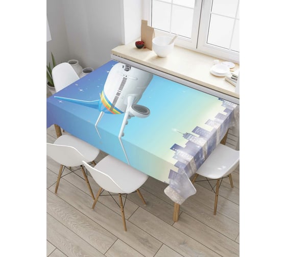 Прямоугольная скатерть JoyArty Звездные авиалинии из сатена tc_5617_120x145 1