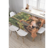 Прямоугольная скатерть JoyArty Заброшенная машина из сатена tc_19843_120x145