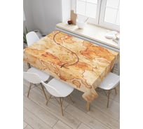 Прямоугольная скатерть JoyArty Старинная карта сокровищ из сатена tc_19199_120x145