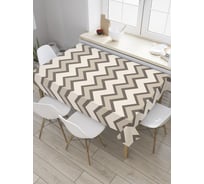 Прямоугольная скатерть JoyArty Монотонные зигзаги из сатена tc_33537_120x145