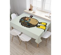 Прямоугольная скатерть JoyArty Колючий ныряльщик из сатена tc_32330_120x145