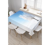 Прямоугольная скатерть JoyArty Морозное дерево из сатена tc_18897_120x145