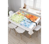 Прямоугольная скатерть JoyArty Квадратное дерево из сатена tc_19661_120x145