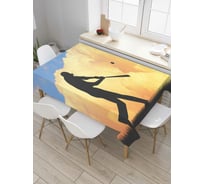 Прямоугольная скатерть JoyArty Мощное отбитие из сатена tc_6603_120x145