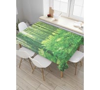 Прямоугольная скатерть JoyArty Зеленый лес из сатена tc_9345_120x145