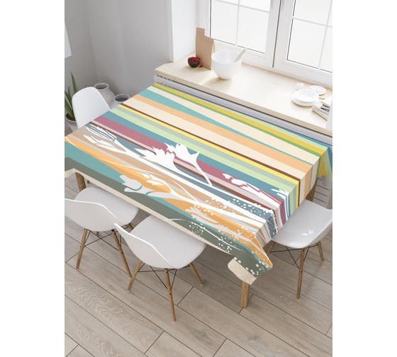 Прямоугольная скатерть JoyArty Полосы для дома из сатена tc_21530_120x145 1
