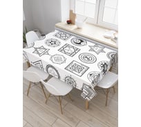 Прямоугольная скатерть JoyArty Знаковая фантазия из сатена tc_19354_120x145