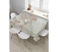 Прямоугольная скатерть JoyArty Карта торговых путей из сатена tc_9623_120x145