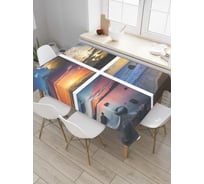 Прямоугольная скатерть JoyArty Морские фантазии из сатена tc_7774_120x145