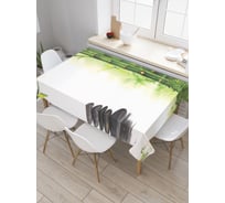 Прямоугольная скатерть JoyArty Водный бамбук из сатена tc_21851_120x145