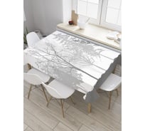 Прямоугольная скатерть JoyArty Монохромный ряд деревьев из сатена tc_27674_120x145