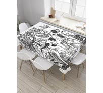 Прямоугольная скатерть JoyArty Собаки на охоте из сатена tc_35785_120x145