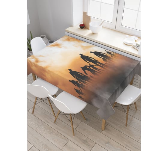 Прямоугольная скатерть JoyArty Зомби-Ленд из сатена tc_19407_120x145 1