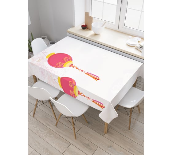 Прямоугольная скатерть JoyArty Подвесные доро из сатена tc_38804_120x145 1