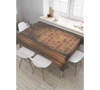 Прямоугольная скатерть JoyArty Кирпичная стена из сатена tc_34816_120x145