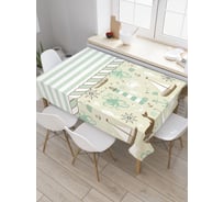 Прямоугольная скатерть JoyArty Киты и корабли из сатена tc_5011_120x145