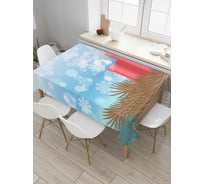 Прямоугольная скатерть JoyArty Зимние свечи из сатена tc_5695_120x145