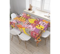 Прямоугольная скатерть JoyArty Монстры-подростки из сатена tc_18654_120x145