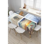 Прямоугольная скатерть JoyArty Морские пейзажи из сатена tc_7625_120x145