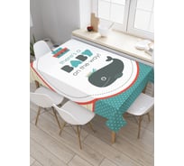 Прямоугольная скатерть JoyArty Кит-моряк из сатена tc_34594_120x145