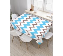 Прямоугольная скатерть JoyArty Разноцветные зигзаги из сатена tc_6935_120x145