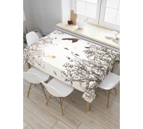 Прямоугольная скатерть JoyArty Птичий район из сатена tc_6951_120x145