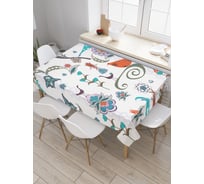 Прямоугольная скатерть JoyArty Народный фольклор из сатена tc_29795_120x145