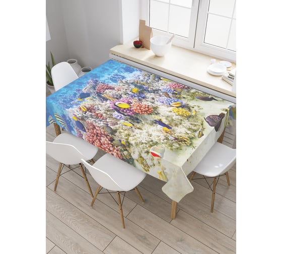 Прямоугольная скатерть JoyArty Морские краски из сатена tc_18963_120x145 1
