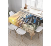 Прямоугольная скатерть JoyArty Гандолы на рассвете из сатена tc_37903_120x145