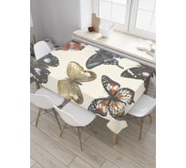 Прямоугольная скатерть JoyArty Коллекция бабочек ретро из сатена tc_32425_120x145