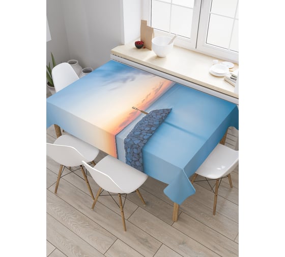 Прямоугольная скатерть JoyArty Каменный мост из сатена tc_19859_120x145 1