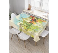 Прямоугольная скатерть JoyArty Город на острове из сатена tc_30303_120x145