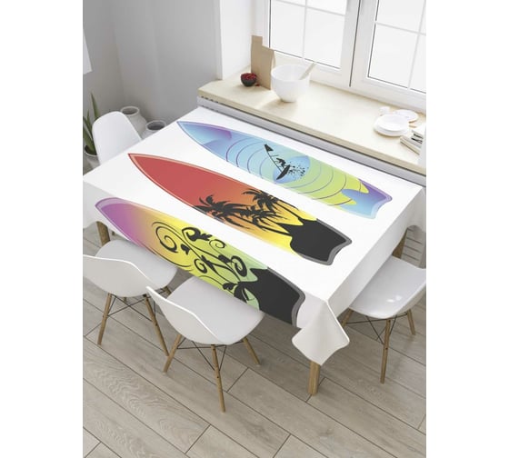 Прямоугольная скатерть JoyArty Модные серфы из сатена tc_9693_120x145 1