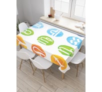 Прямоугольная скатерть JoyArty Зодиак в красках из сатена tc_18689_120x145